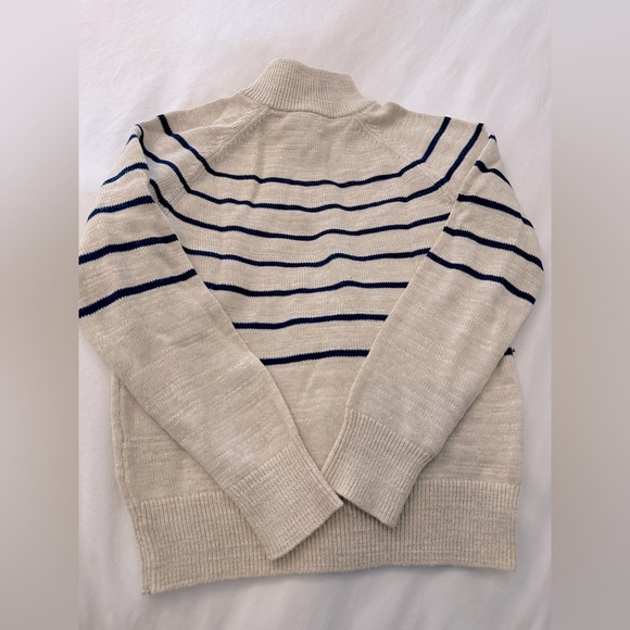 Crewcuts NWT  1/4 zip striped sweater - Picture 4 of 4